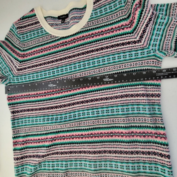 Talbots Fair Isle Lambswool Blend Crewneck Sweater Sz Large EUC Layering Cozy - Picture 6 of 9